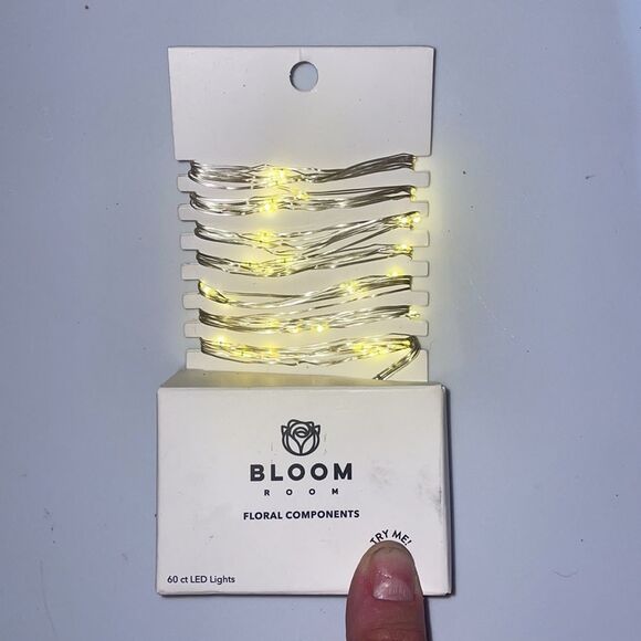 Bloom Room 60 ct LED Mini Silver Wire with Warm White String Lights - Picture 3 of 5